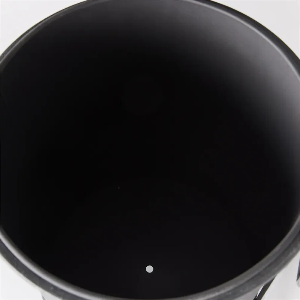 Declan Round Pot Planter Small - Black, Iron