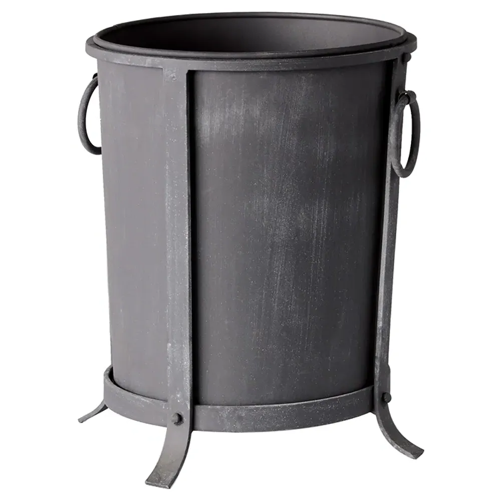 Declan Round Pot Planter Small - Black, Iron image