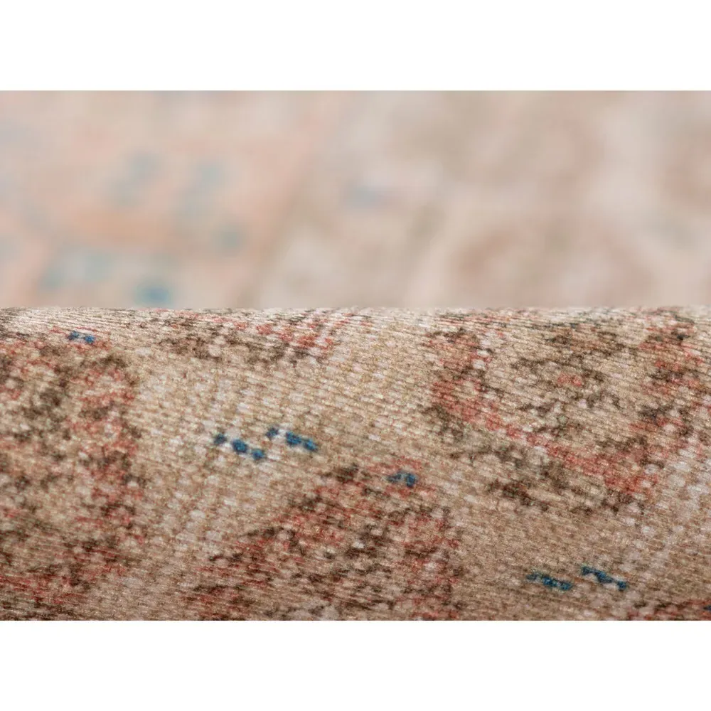 Deidra Oriental Patterned Runner Rug - Blush, Polyester