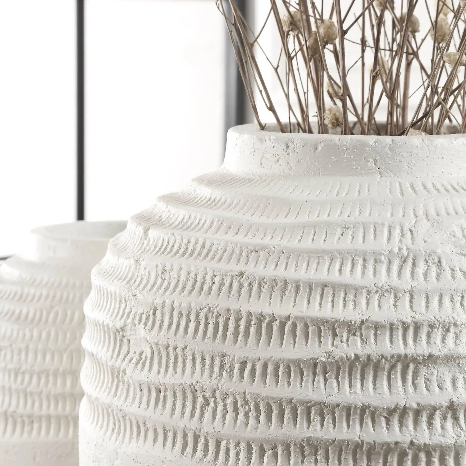 Delaney Decorative Vase Set - White, Ceramic