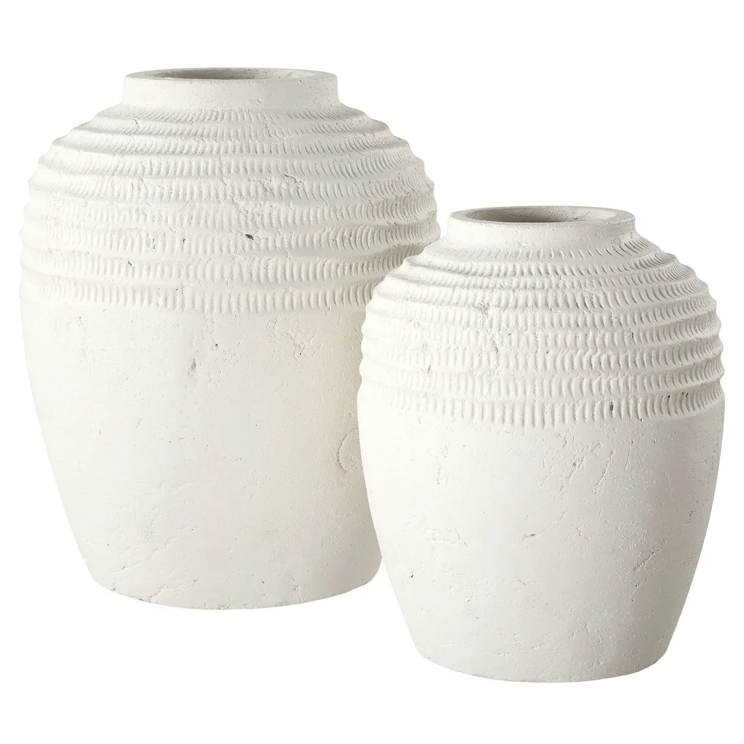 Delaney Decorative Vase Set - White, Ceramic