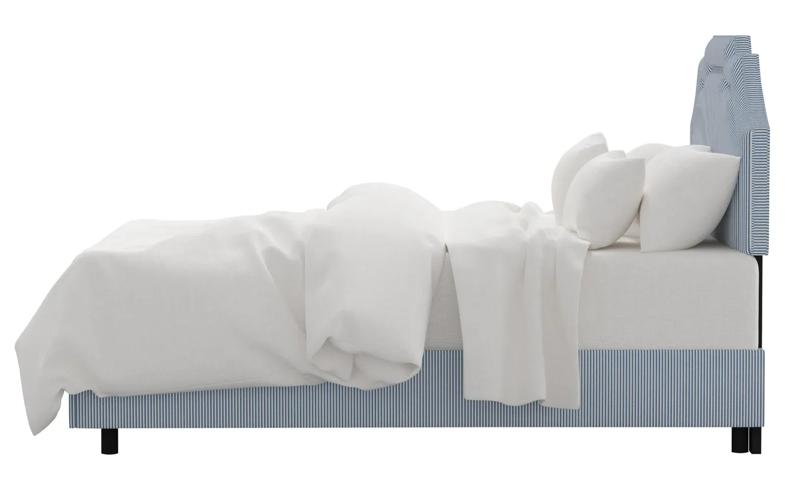 Delfina Cal King Size Bed - Cambridge Blue, Cotton