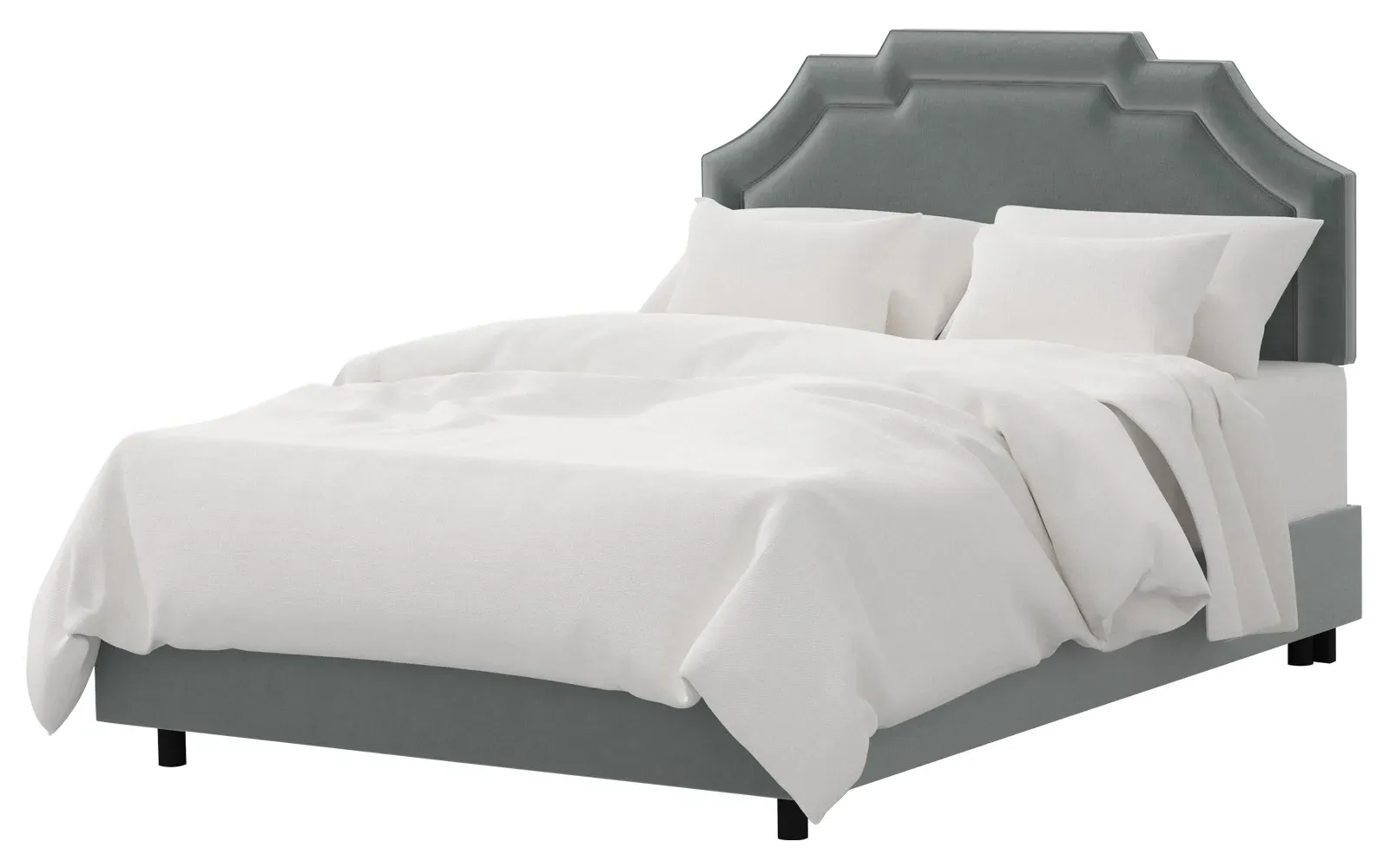 Delfina Cal King Size Bed Frame - Agave, Velvet