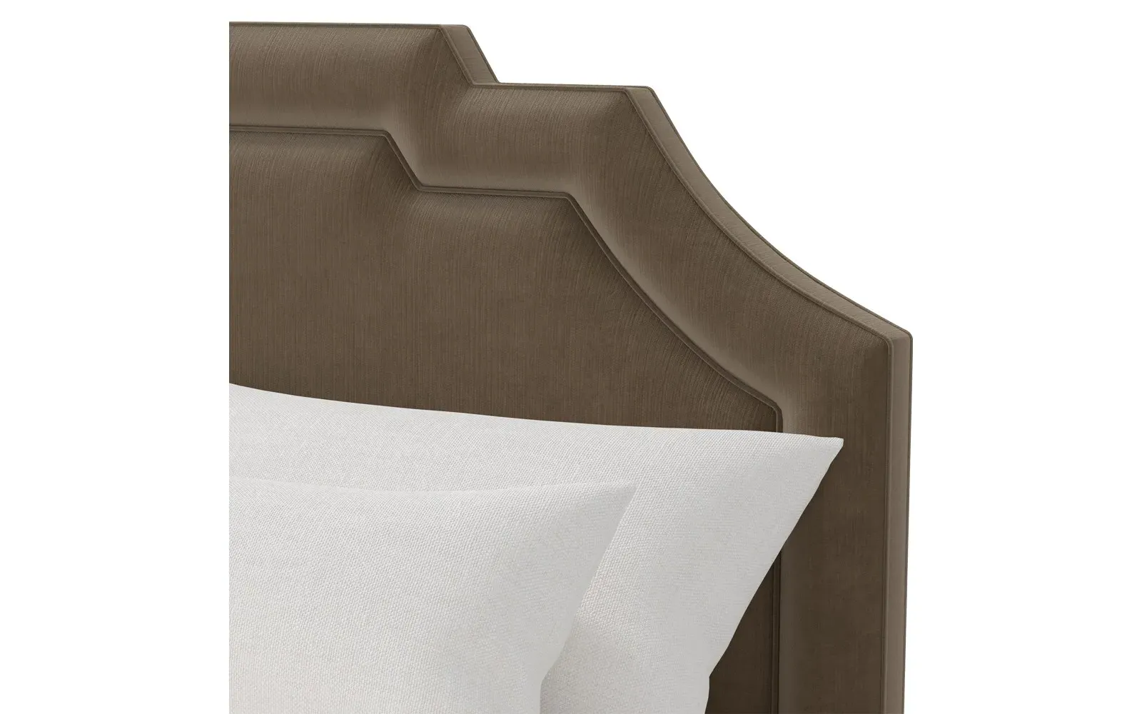 Delfina Cal King Size Bed Frame - Portobello, Velvet