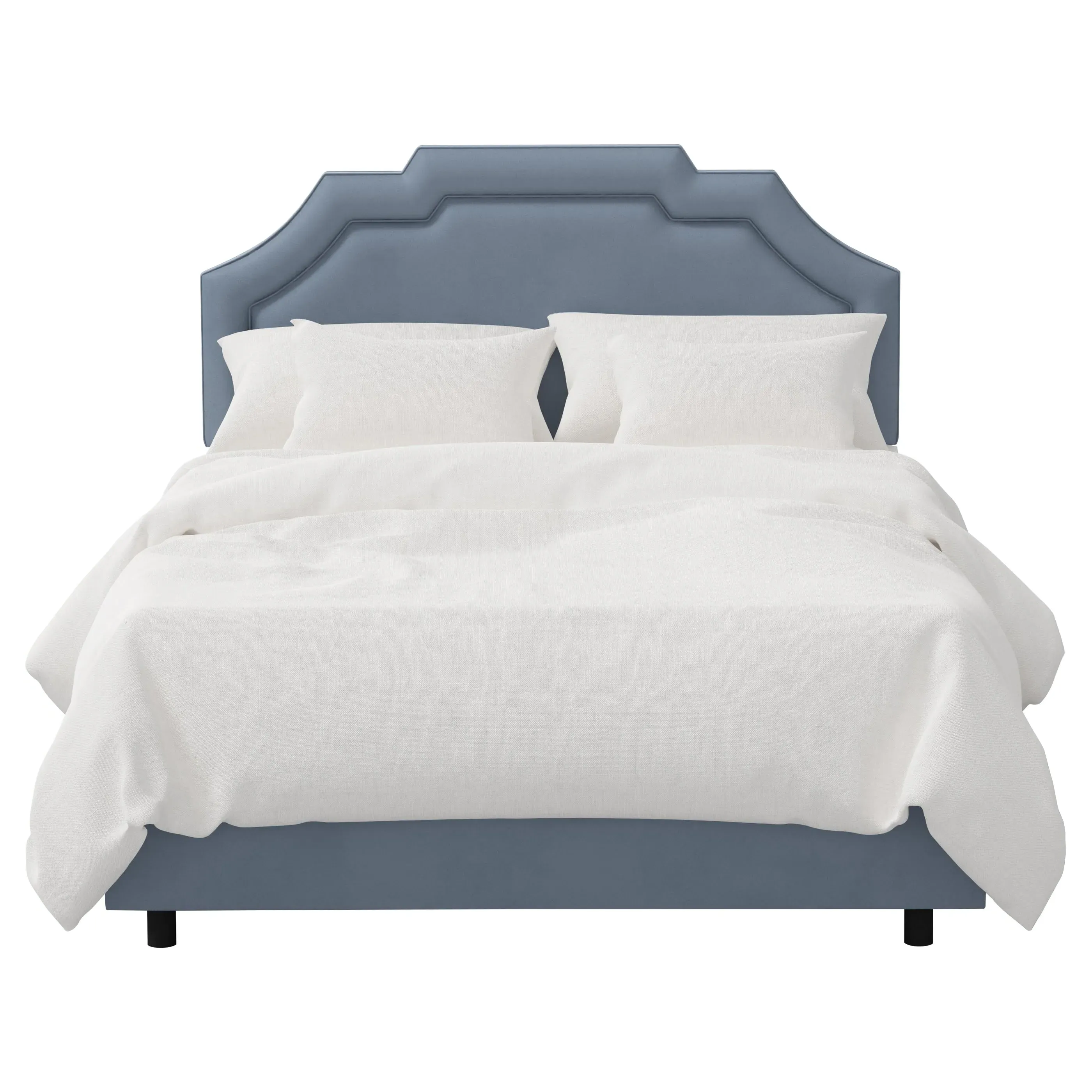 Delfina Cal King Size Bed Frame - Tidal Wave, Velvet