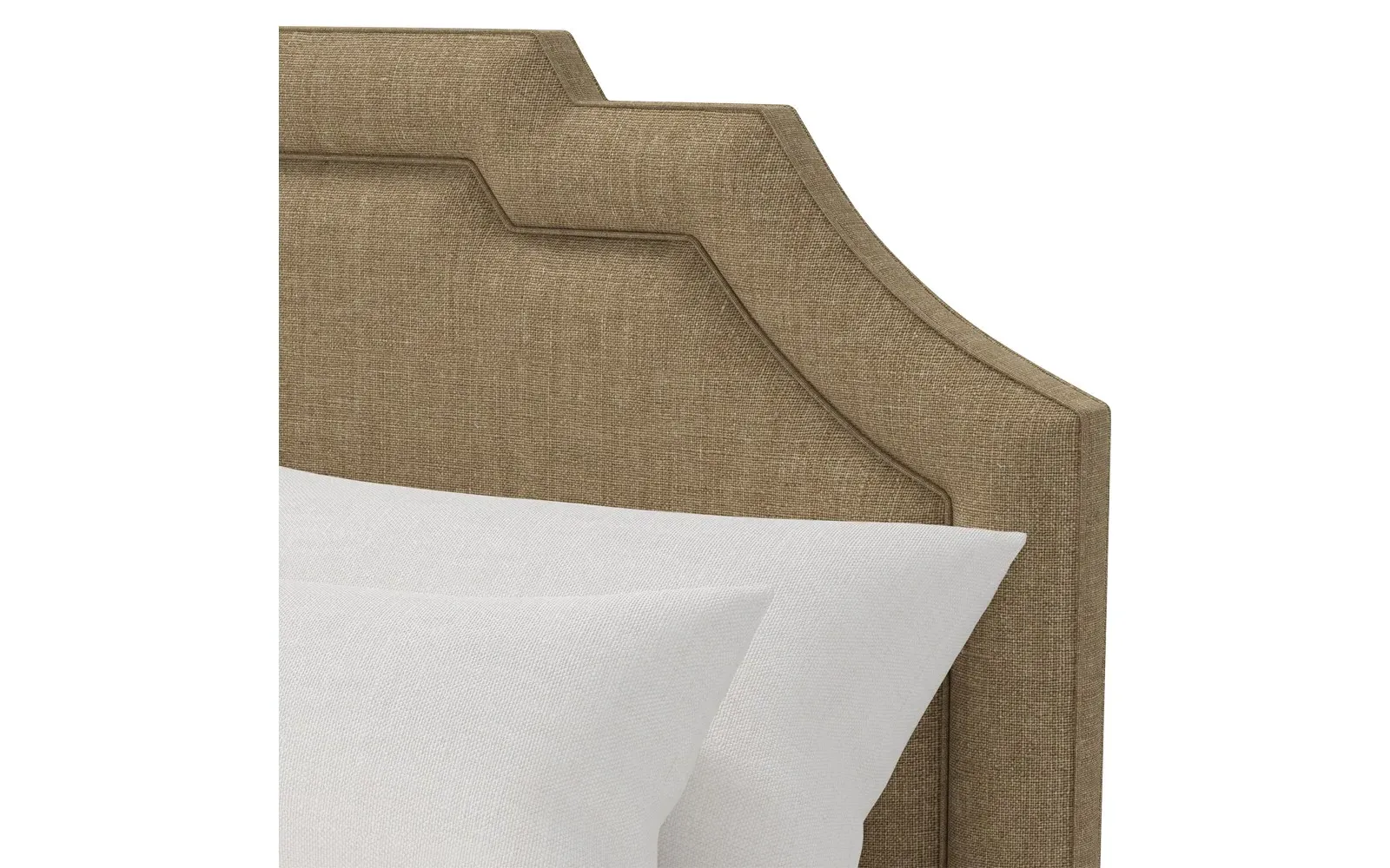 Delfina Cal King Size Bed - Honeycomb, Linen
