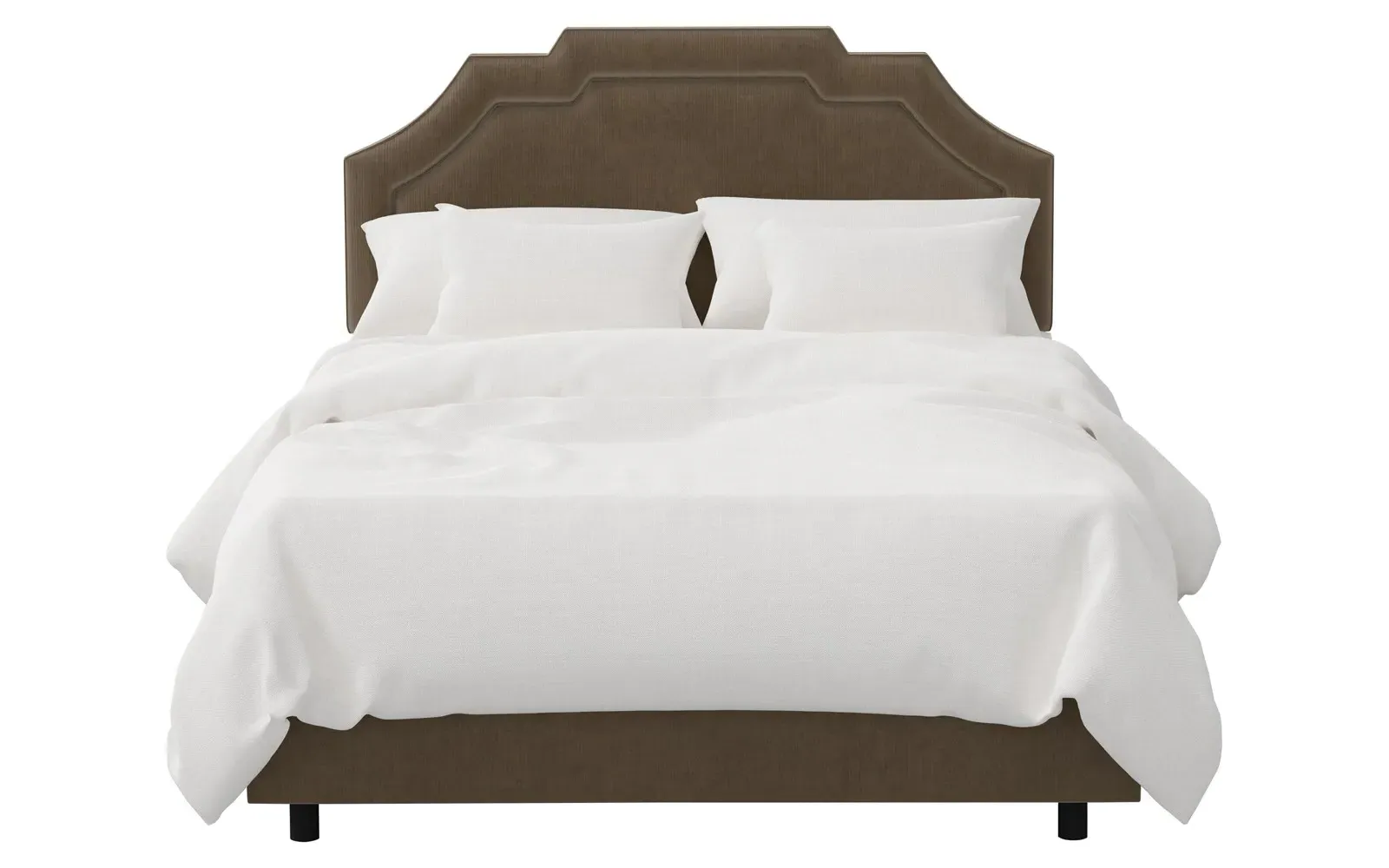 Delfina Full Size Bed Frame - Portobello, Velvet