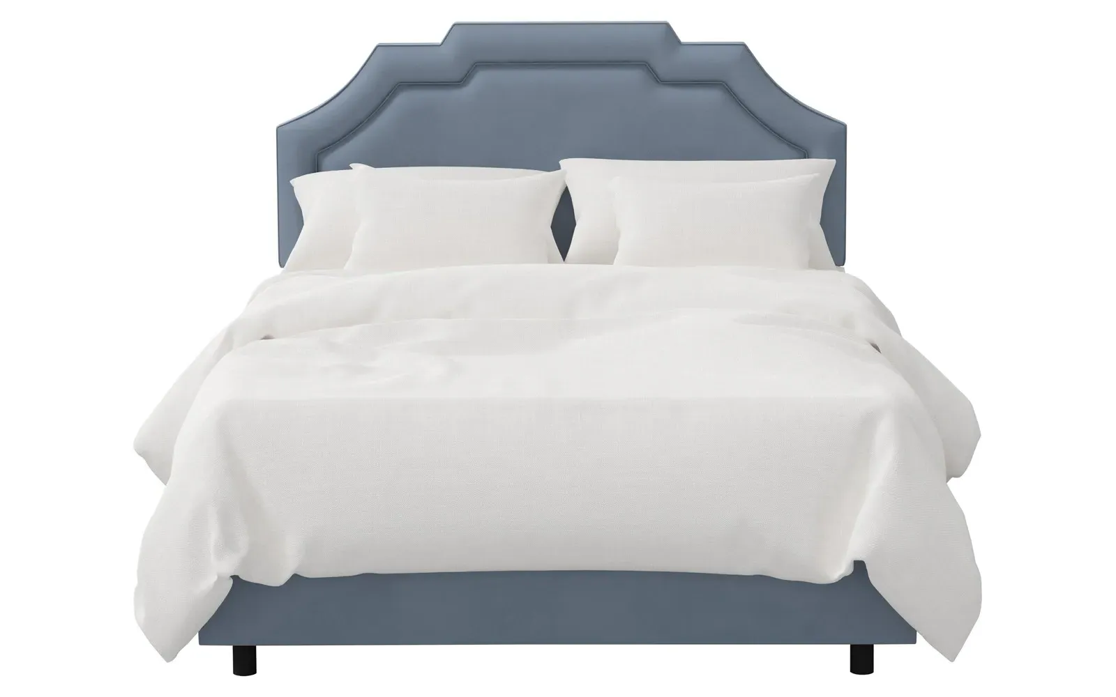 Delfina King Size Bed Frame - Tidal Wave, Velvet