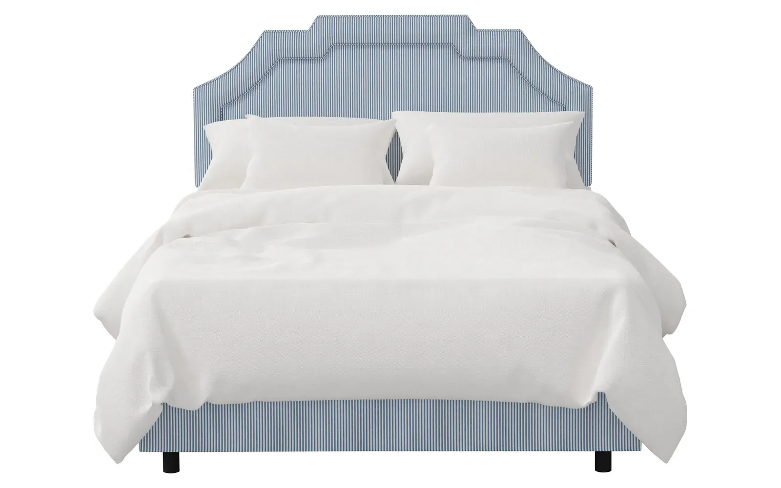 Delfina Queen Size Bed - Cambridge Blue, Cotton