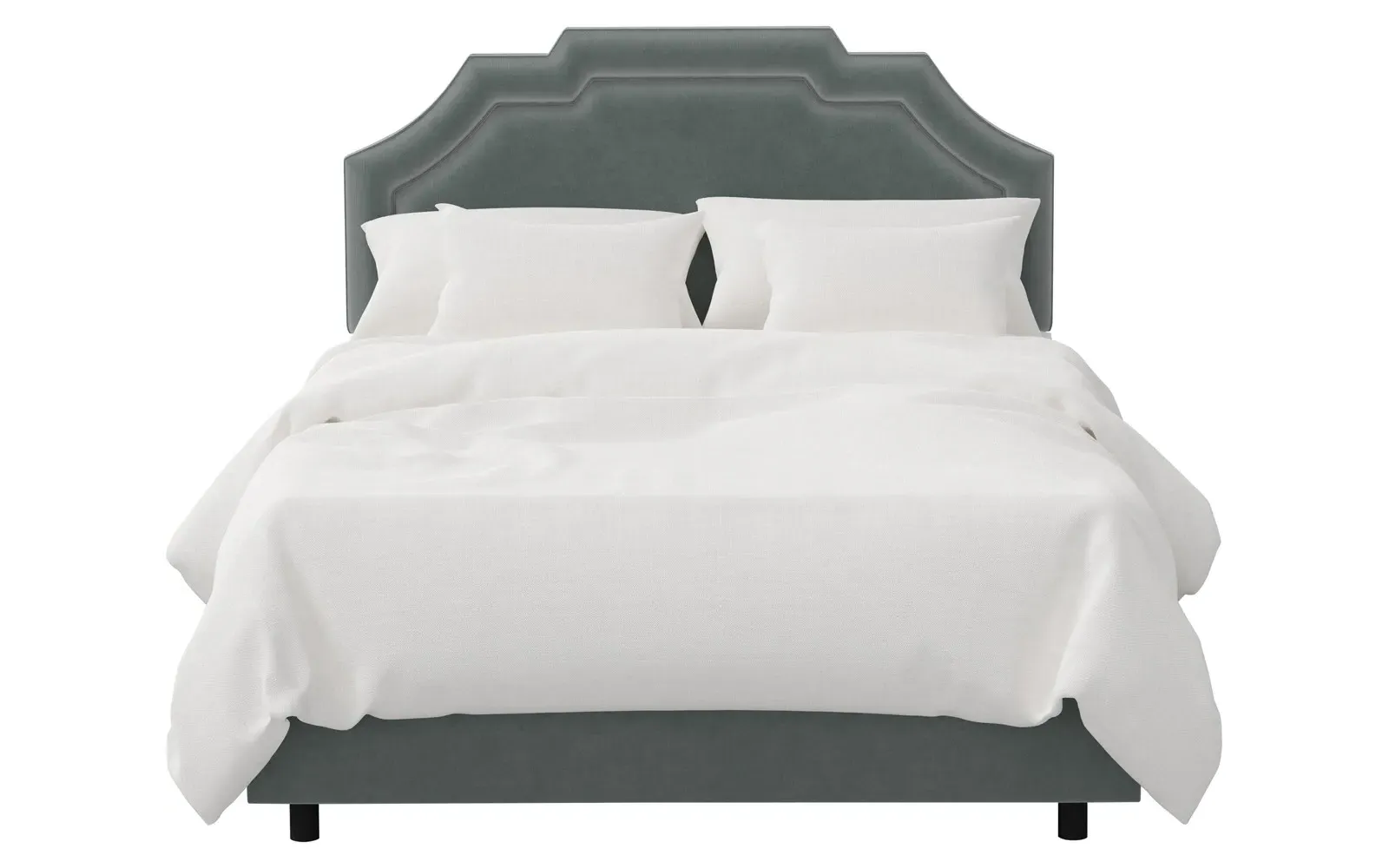 Delfina Queen Size Bed Frame - Agave, Velvet