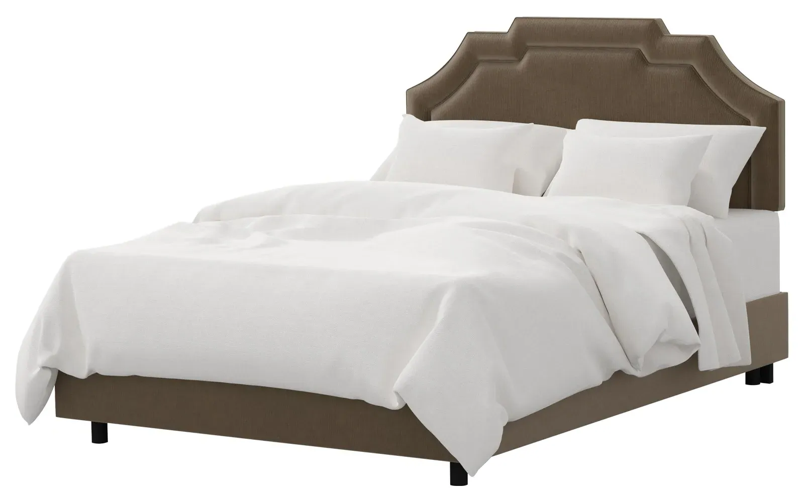 Delfina Queen Size Bed Frame - Portobello, Velvet