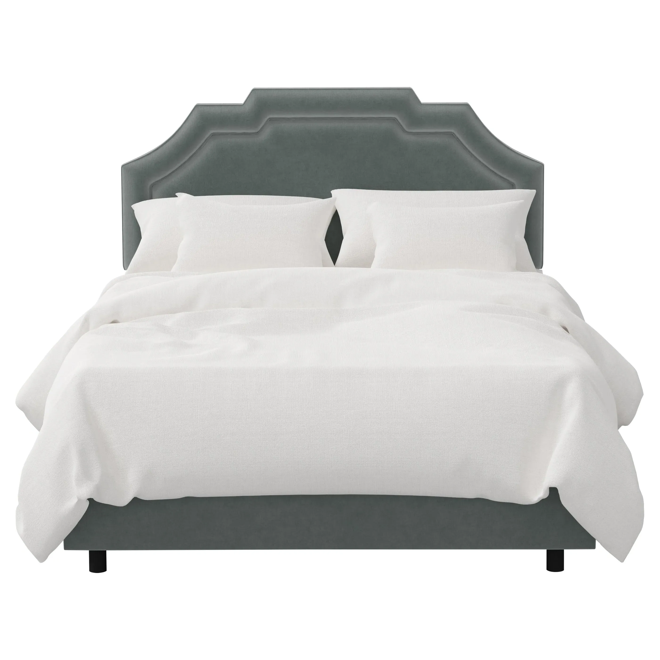 Delfina Twin Size Bed Frame - Agave, Velvet
