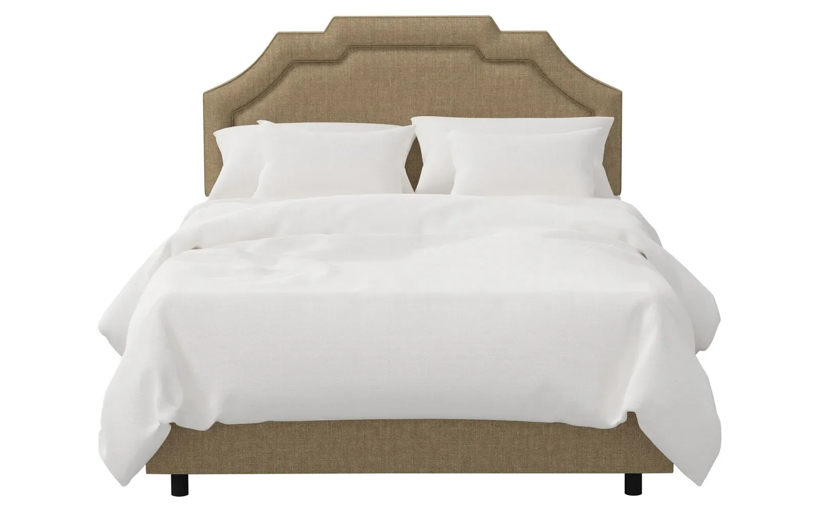 Delfina Twin Size Bed - Honeycomb, Linen