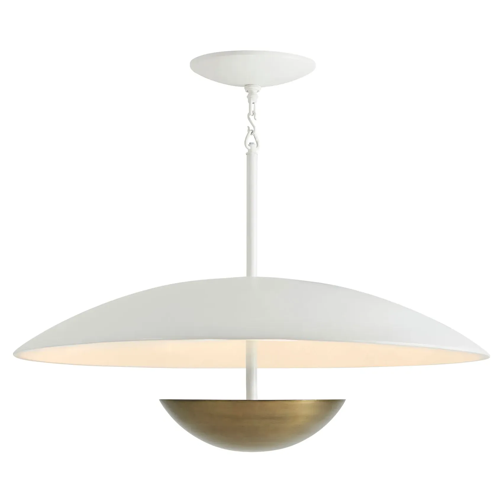 Delilah Canopy Pendant Light - White, Wood image