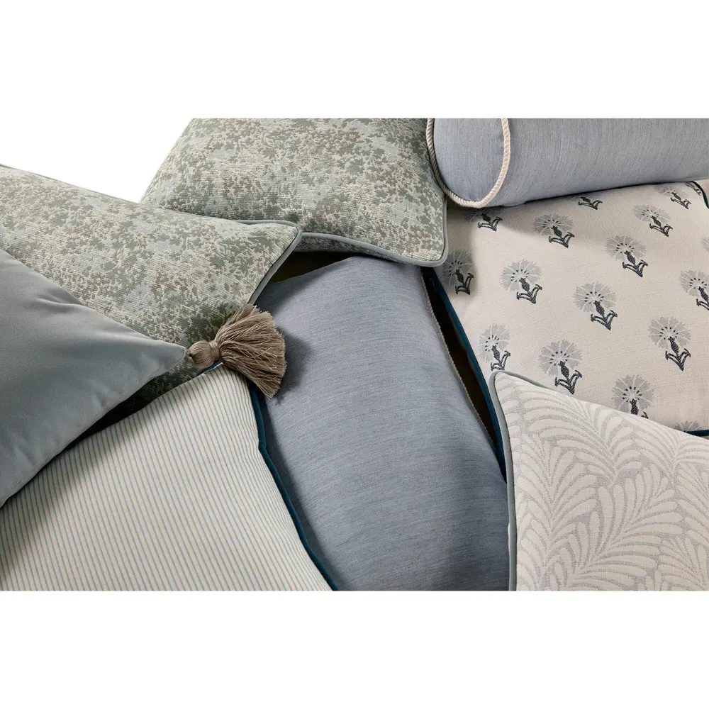 Delilah Large Square Throw Pillow - White, Sunbrella Acrylic