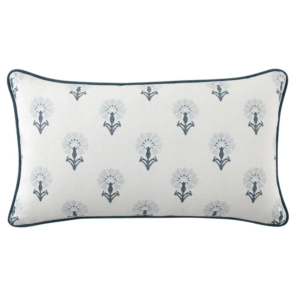 Delilah Lumbar Pillow - White, Sunbrella Acrylic image