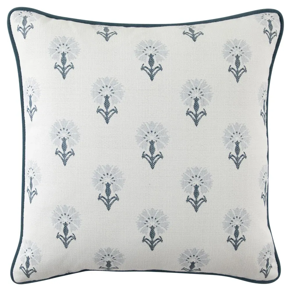 Delilah Square Throw Pillow - White, Sunbrella Acrylic