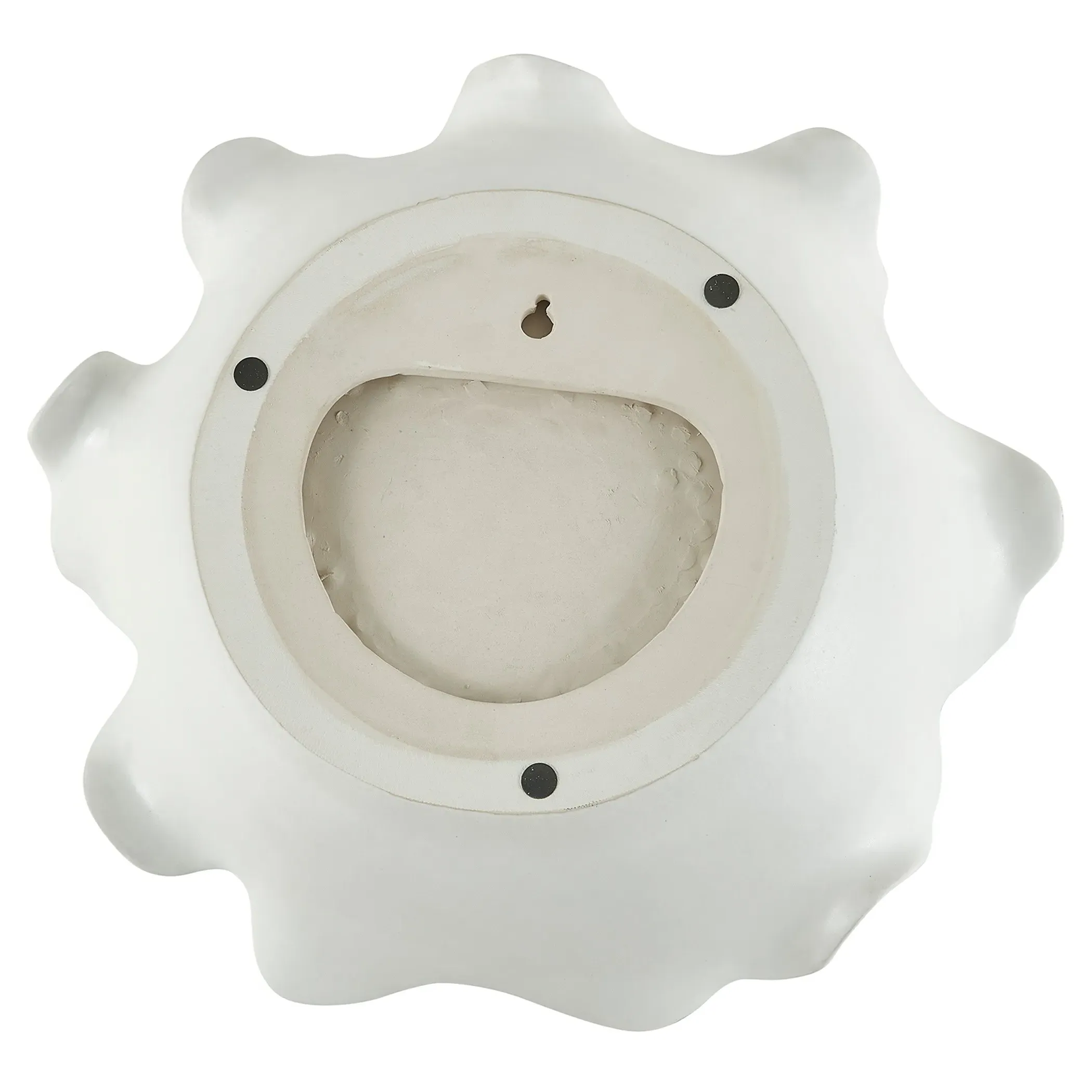 Della Ruffled Decorative Bowl - White, Earthenware