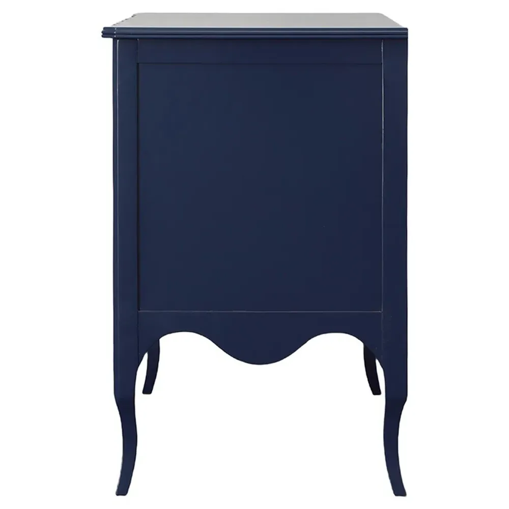 Delmar Bachelor Chest with Writing Tray - Blue, Mahogany