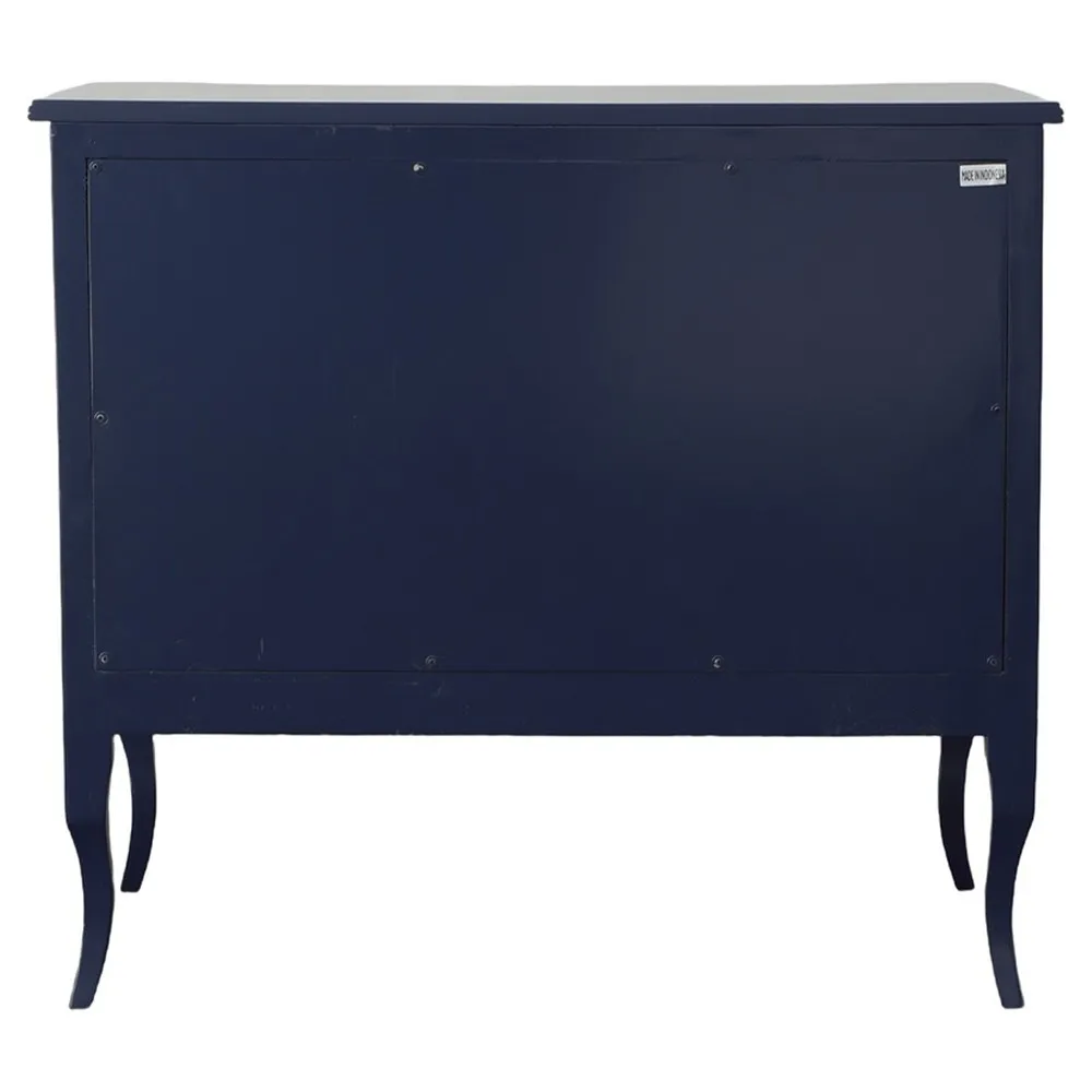 Delmar Bachelor Chest with Writing Tray - Blue, Mahogany