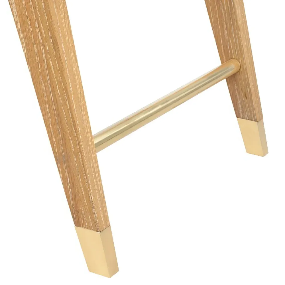 Delon Woven Cane Entryway Bench - Natural, Oak