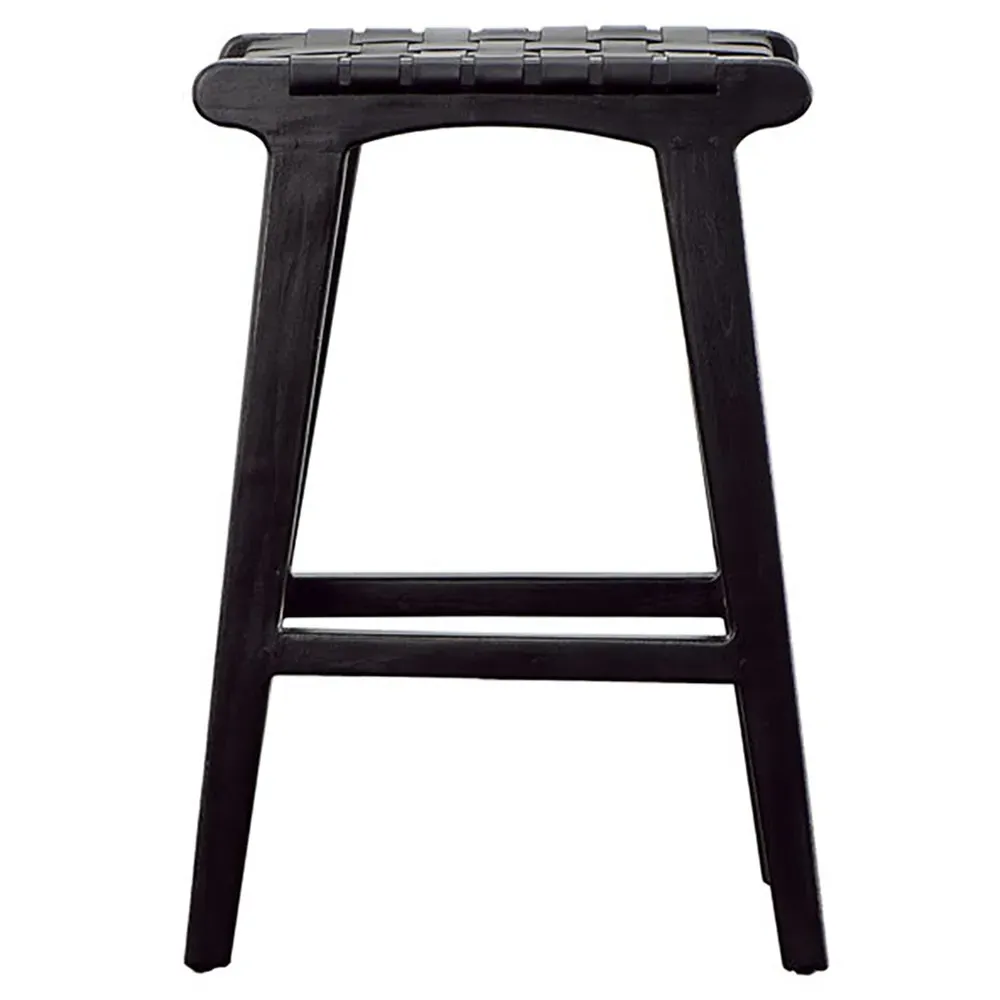 Deloris Counter Stool - Black, Teak image