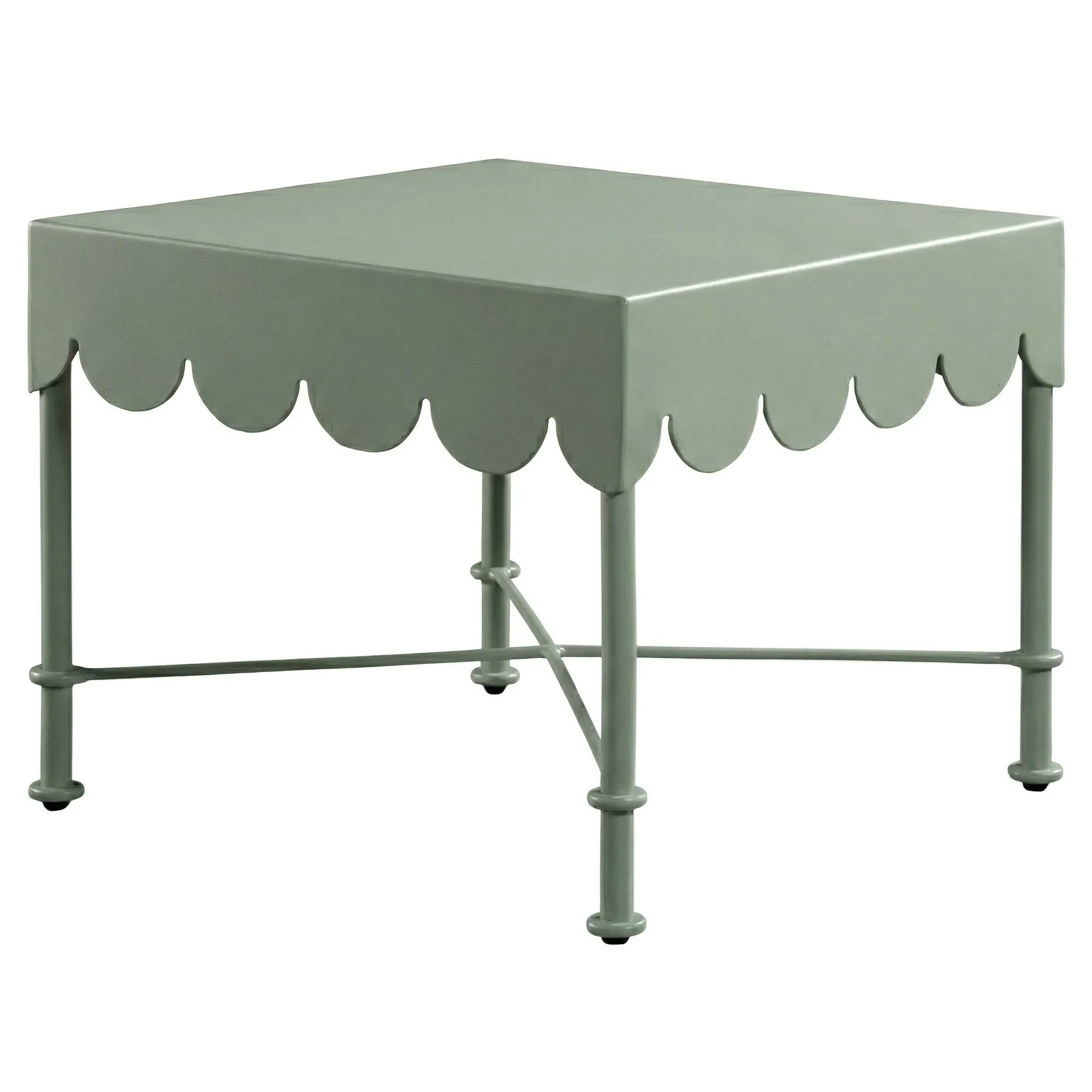 Delphine Square Outdoor End Table - Green, Aluminum image