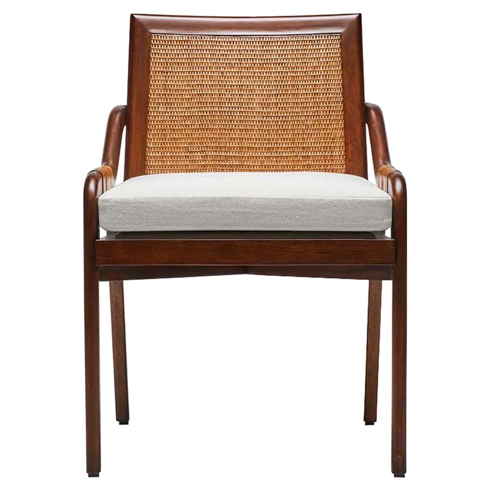 Delray Dining Side Chair - Off White, Mahogany image