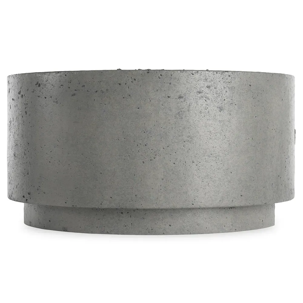 Delroi Round Fire Pit Table - Dark Grey, Concrete
