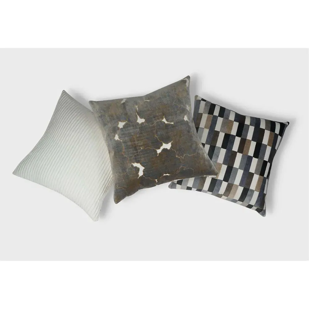 Demetria Floral Decorative Throw Pillow - Grey, Polyester