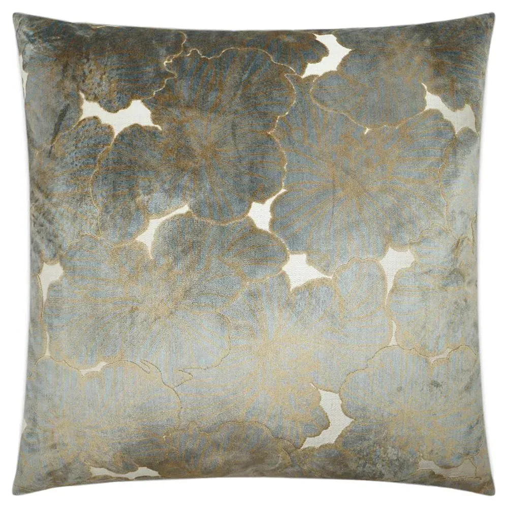 Demetria Floral Decorative Throw Pillow - Grey, Polyester image