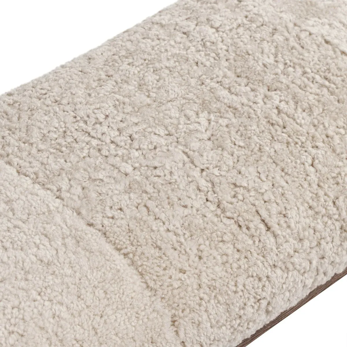 Demi Accent Bench - Beige, Shearling