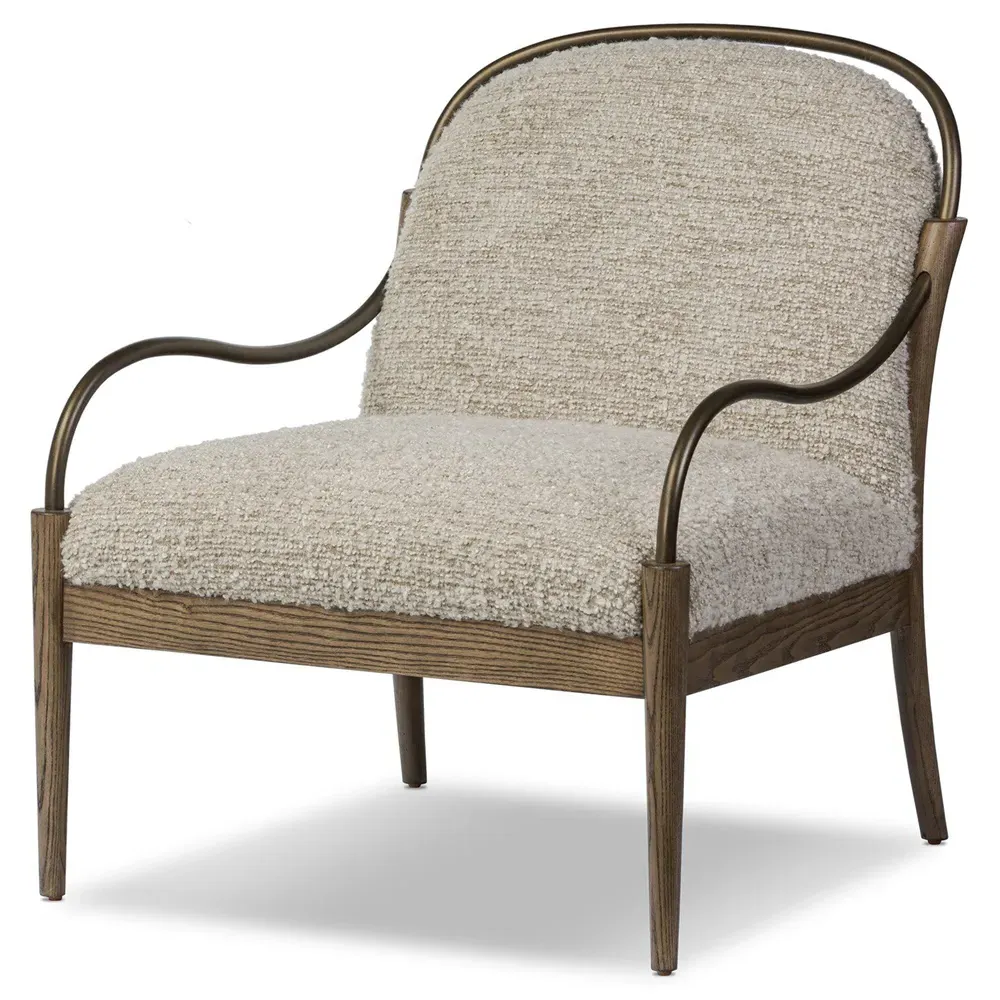 Demi Ivan Stone Boucle Chair - Beige, Ash