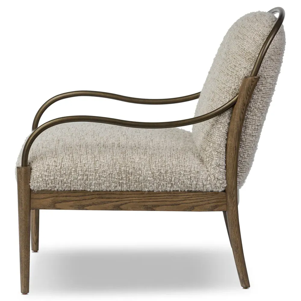 Demi Ivan Stone Boucle Chair - Beige, Ash