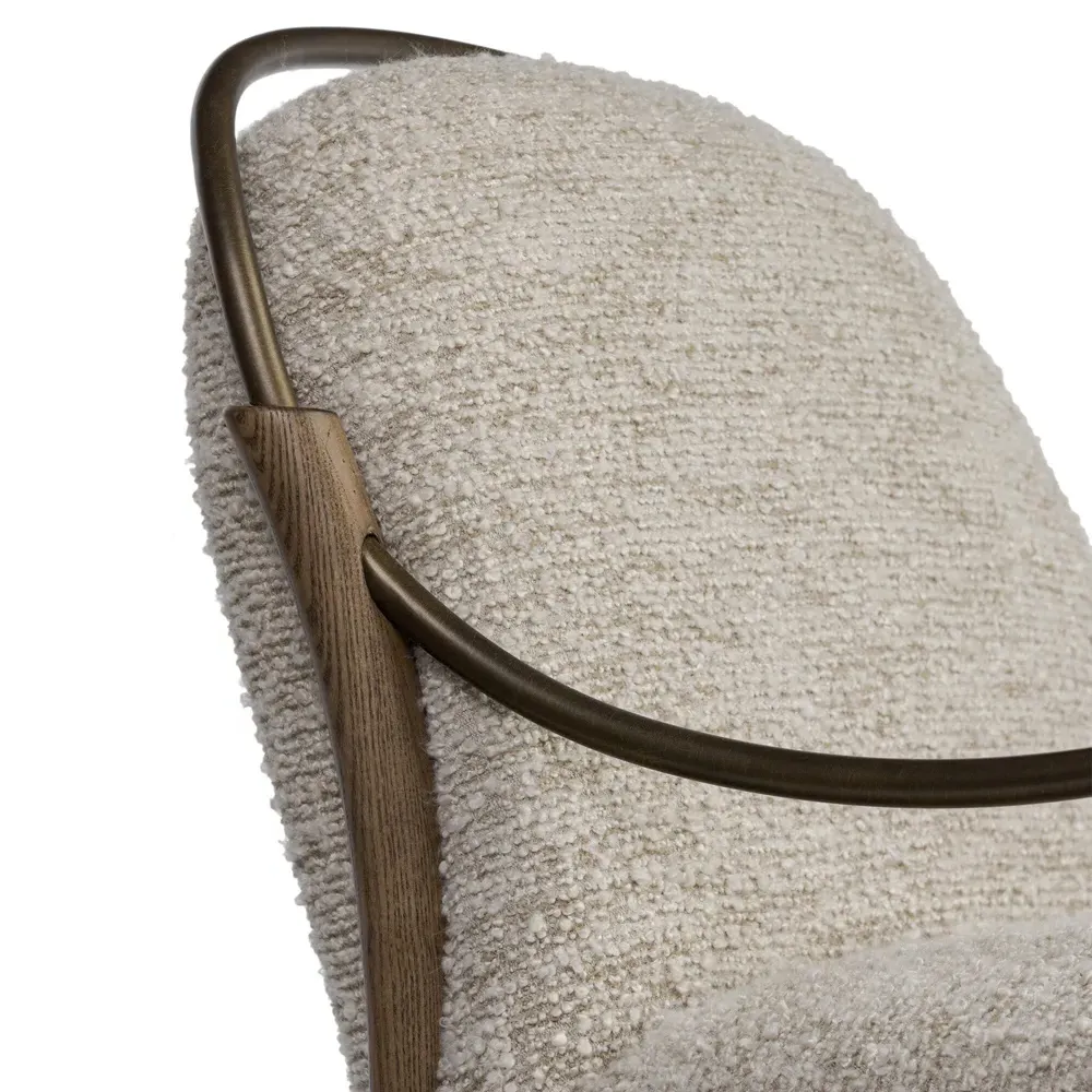 Demi Ivan Stone Boucle Chair - Beige, Ash