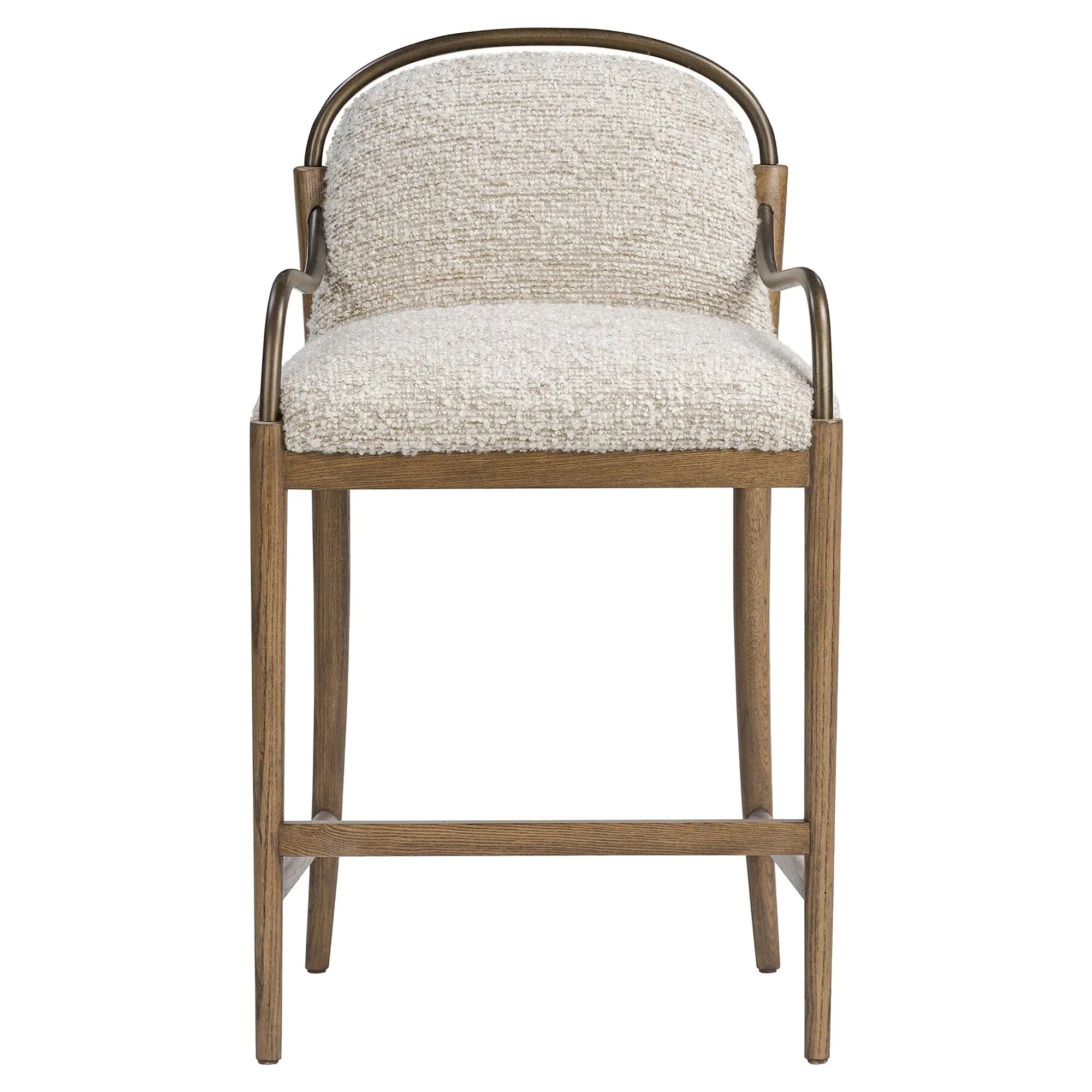 Demi Ivan Stone Boucle Counter Stool - Beige, Ash