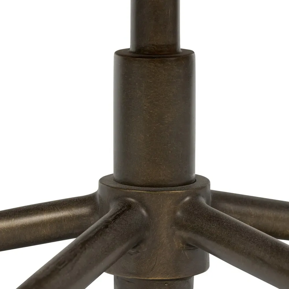 Demi Ivan Stone Brushed Brass Desk Chair - Beige