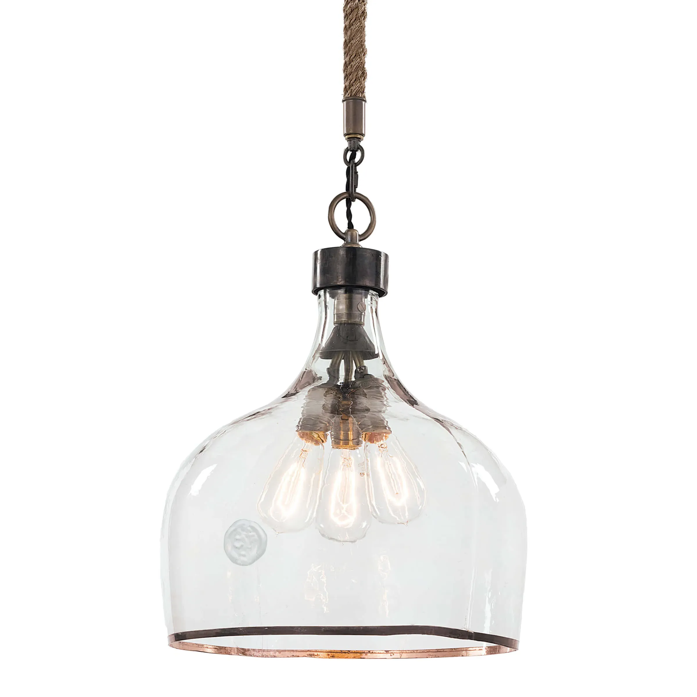 Demi John Large Pendant Light - Brown, Jute Rope