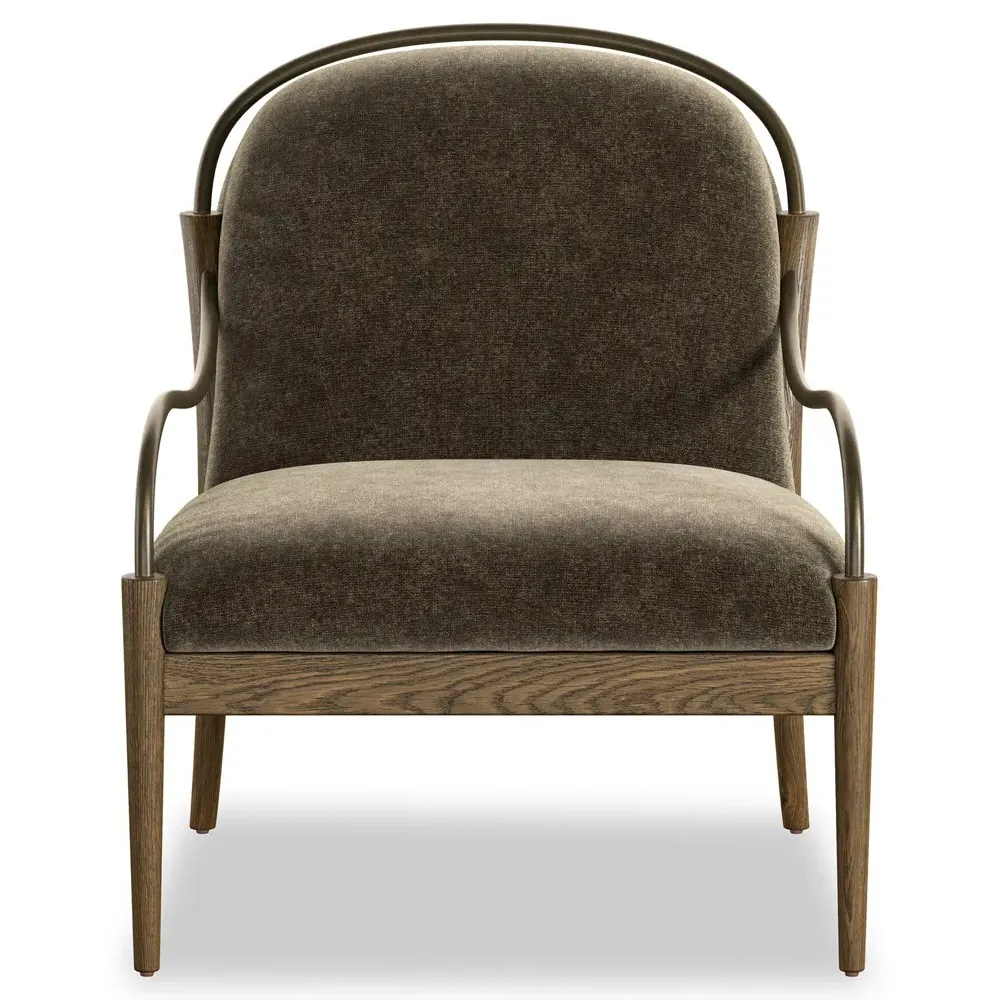 Demi Malmo Accent Chair - Olive, Velvet