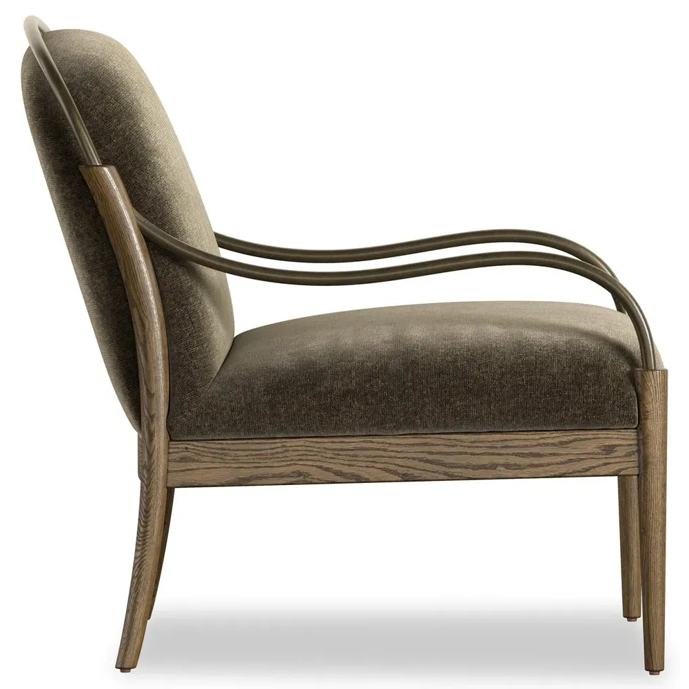 Demi Malmo Accent Chair - Olive, Velvet