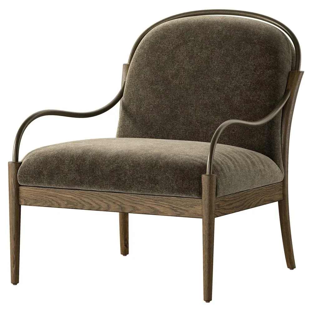 Demi Malmo Accent Chair - Olive, Velvet image