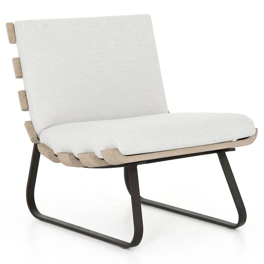 Demi Outdoor Lounge Chair - Grey, Teak