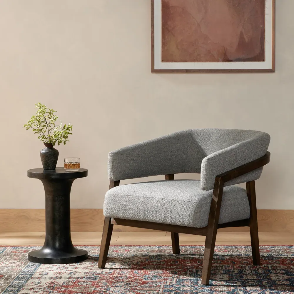 Dennis Barrel Chair - Grey, Nettlewood