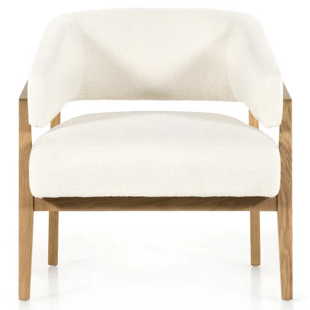 Dennis Barrel Chair - White, Nettlewood