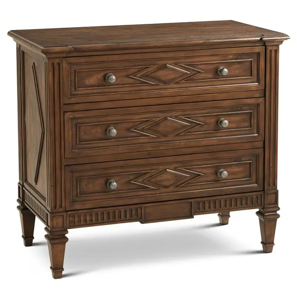 Desmond Bachelor Chest - Distressed Brown, Beech Wood
