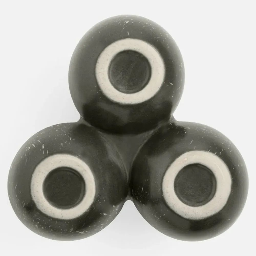 Desmond Triple Nut Dish Serving Bowl - Grey, Stoneware