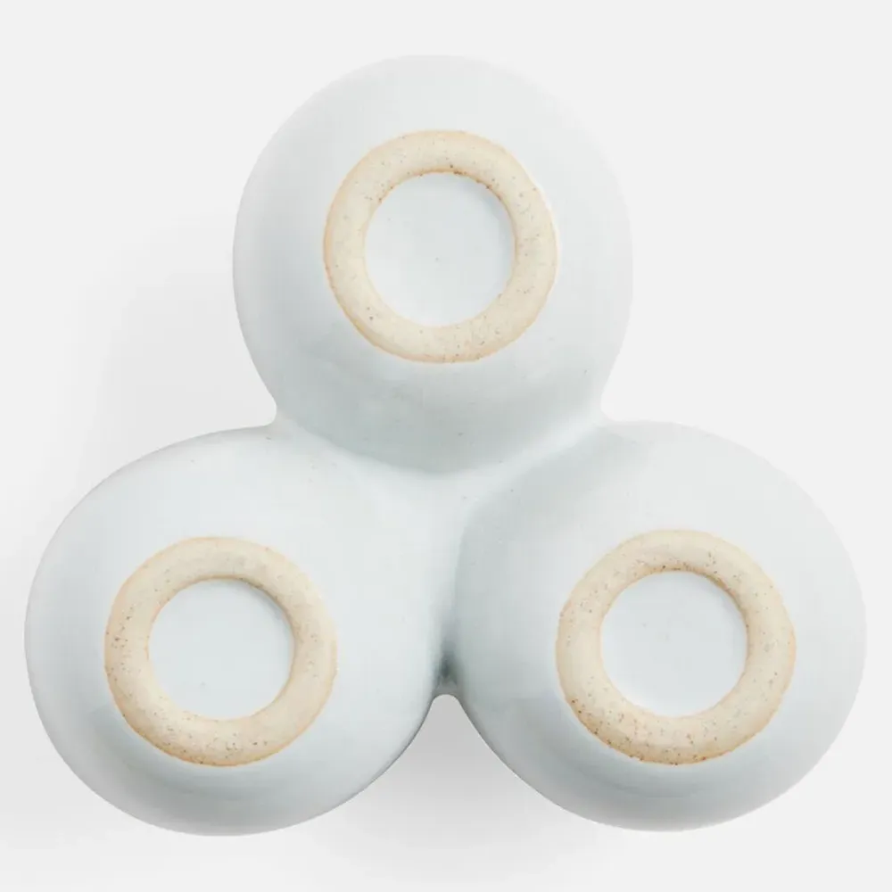 Desmond Triple Nut Dish Serving Bowl - White, Stoneware