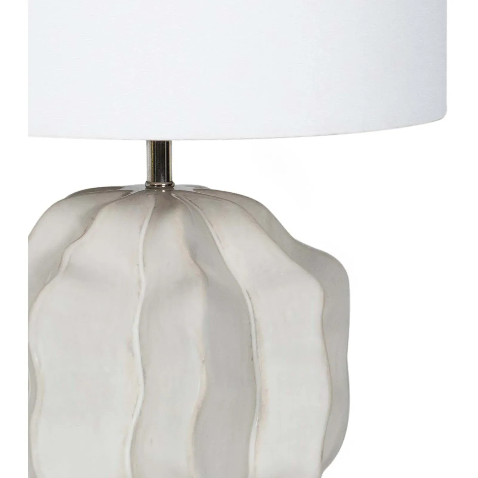 Destin Mini Table Lamp - White, Ceramic