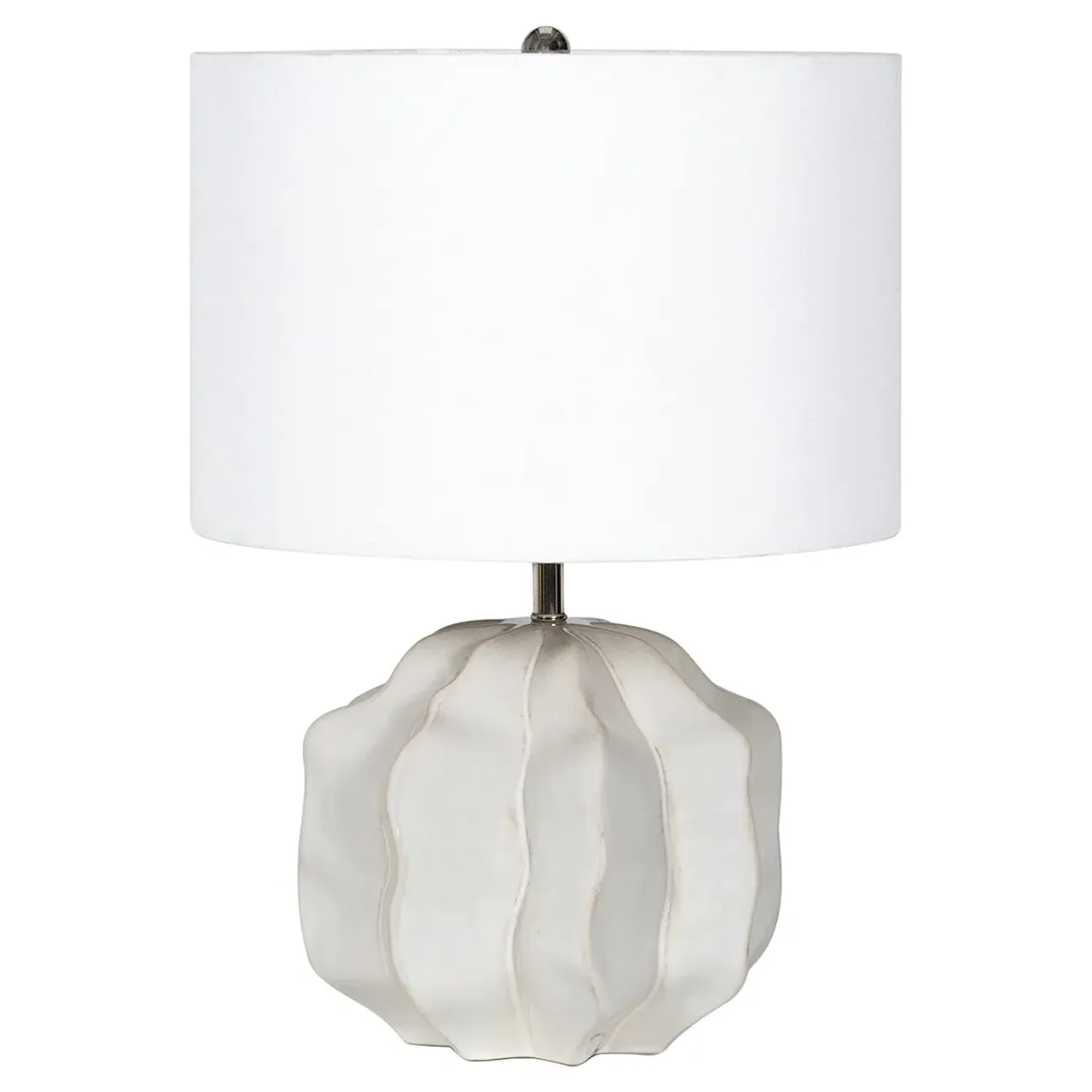 Destin Mini Table Lamp - White, Ceramic
