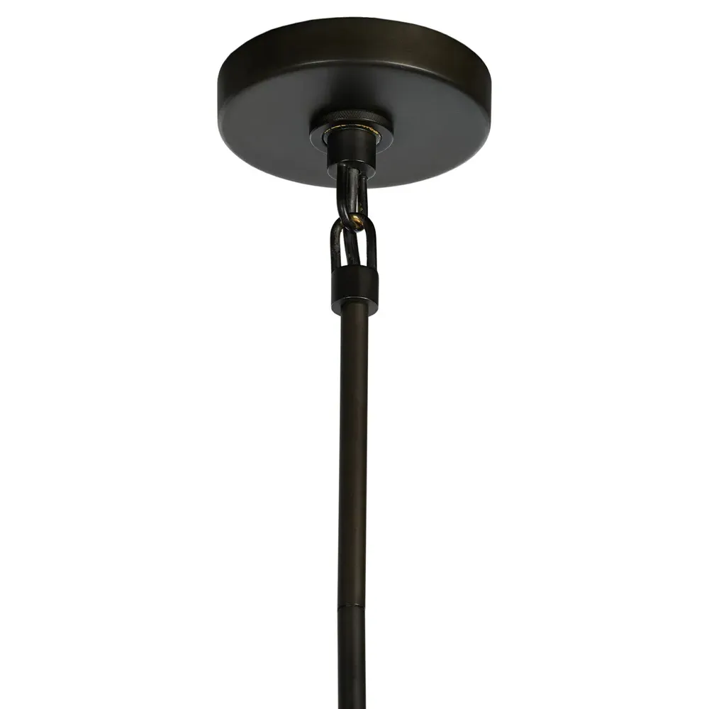 Devara Iron Chandelier - Bronze, Linen